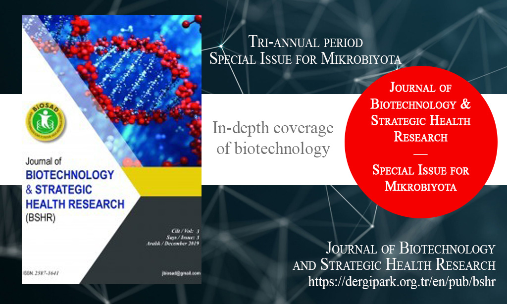 BSHR, Special Issue 2017 – Journal of Biotechnology and Strategic Health Research, Special Issue on Mikrobiyota, Release Date: 15 November 2017