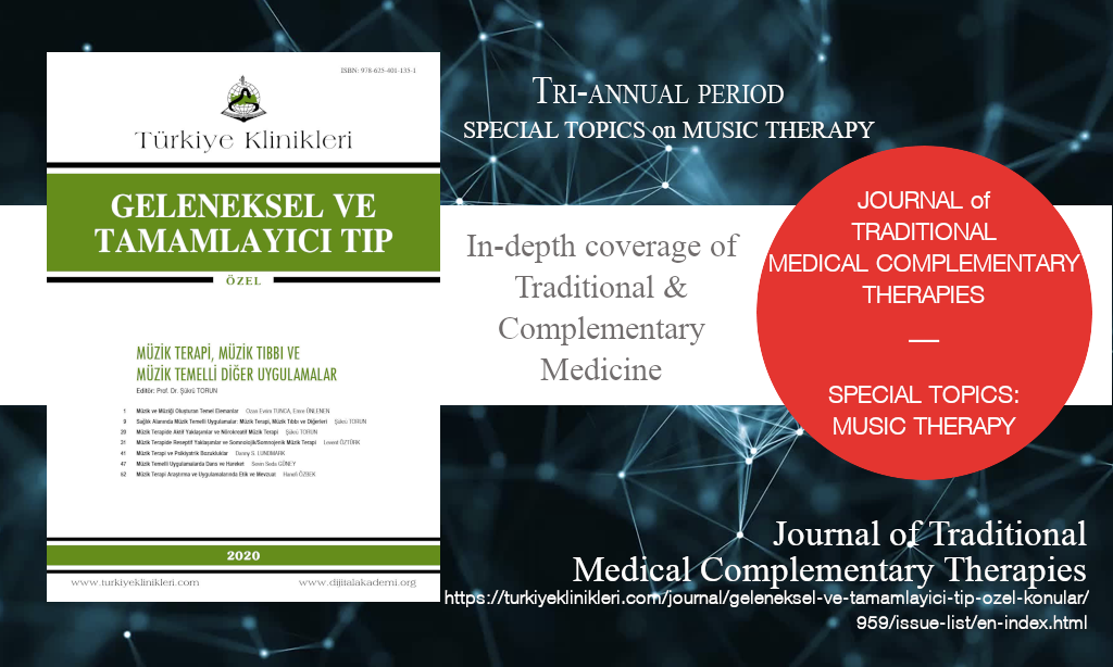 J Tradit Complem Med, October 2020 – Journal of Traditional Medical Complementary Therapies, Year: 2020, Volume: 3, Special Topics: Music Therapy, Music Medicine, Release Date: 23 October 2020